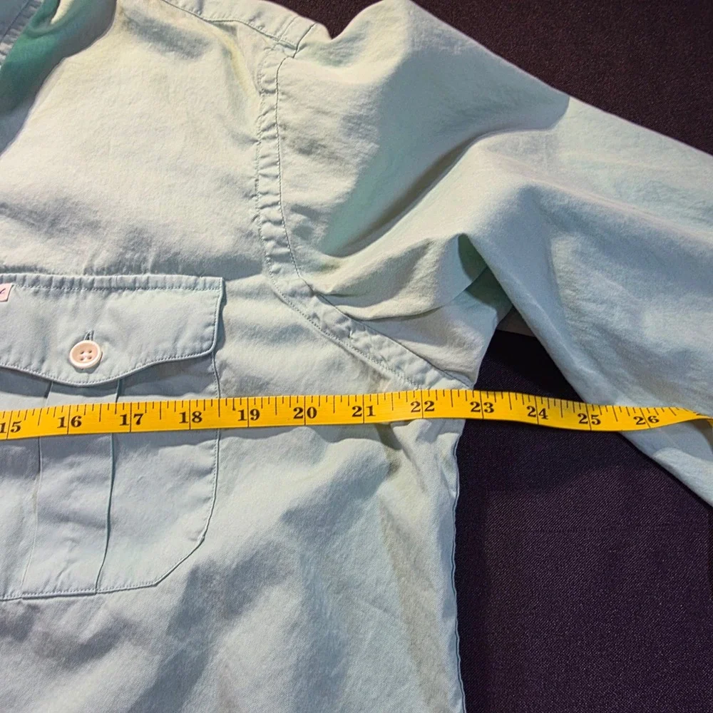 Polo Ralph Lauren Beach Twill Shirt Mens Large Mint Green Long Sleeve Button Up